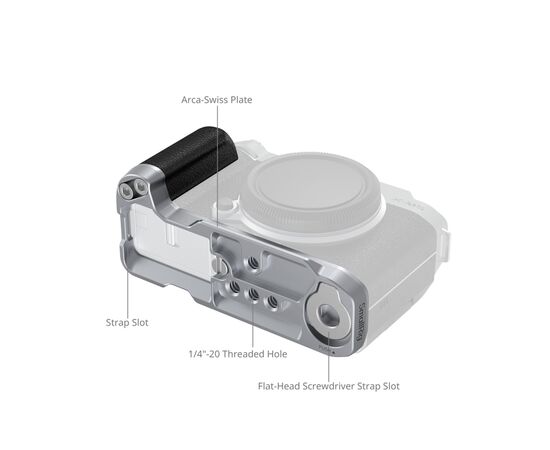 SMALLRIG 4875 L-Bracket Grip de Silicone Fujifilm X-M5 - Prata