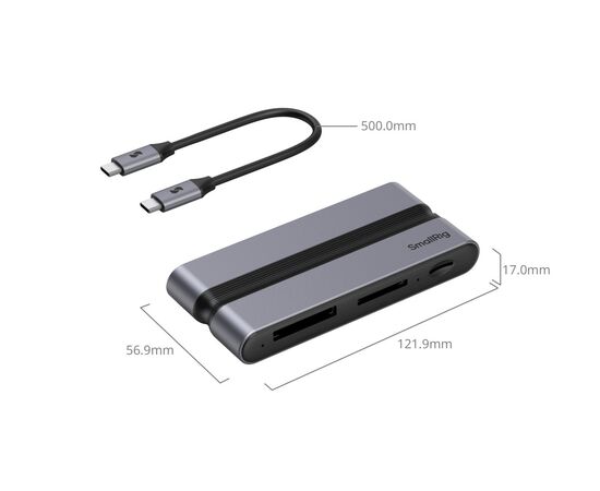 SMALLRIG 4663 Leitor de Cartão 9-em-1 USB-C