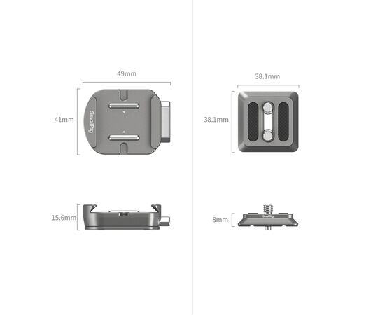 SMALLRIG 4486 Placa de Montagem Peak-release HawkLock H38 Arca-Swiss