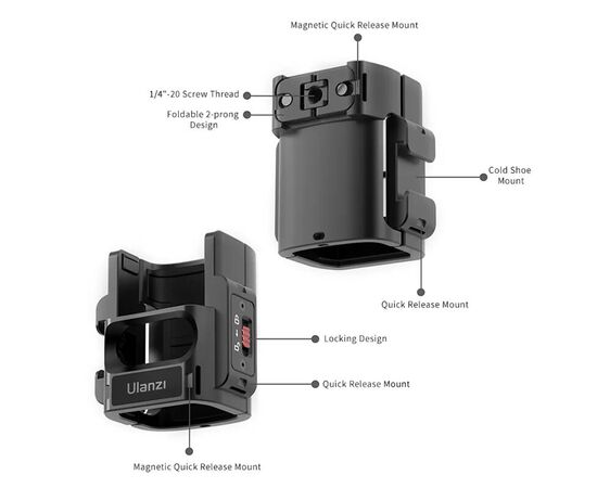 ULANZI C014 Adaptador de Expansão DJI Osmo Pocket 3