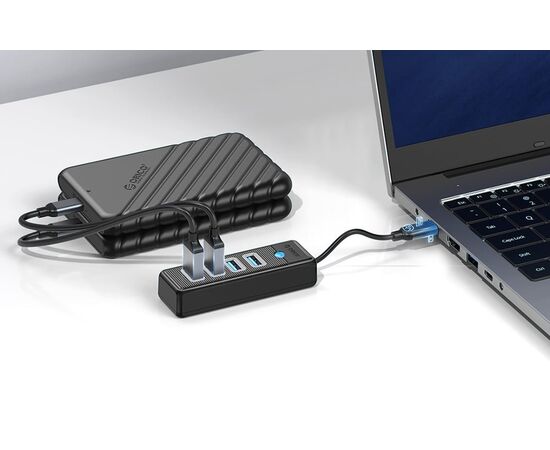 ORICO Hub USB para 4xUSB 3.0 5Gbp Preto - 0.15m