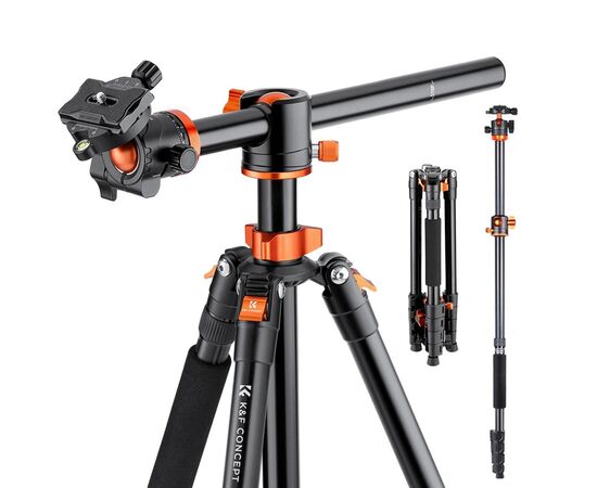 K&F CONCEPT Tripé com Monopé T255A3 + Cabeça de Bola BH-28L