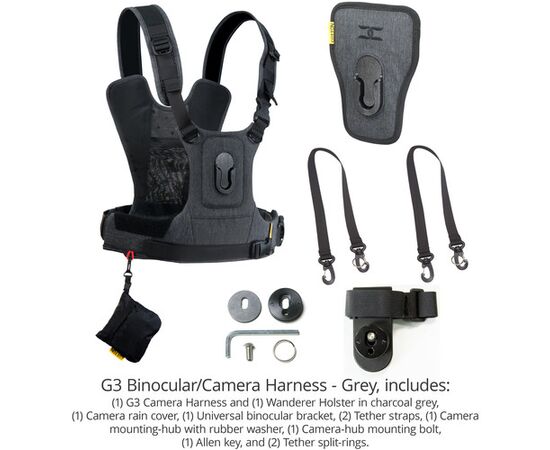 COTTON CARRIER Arnês de Torso com Suporte para 1 Cameras e 1 Binóculos CCS G3 - Cinza