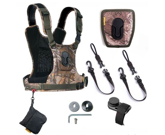 COTTON CARRIER Arnês de Torso com Suporte para 1 Cameras e 1 Binóculos CCS G3 - Camuflado