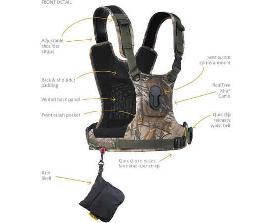 COTTON CARRIER Arnês de Torso com Suporte para 1 Camera CCS G3 - Camuflado