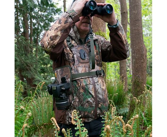 COTTON CARRIER Arnês de Torso com Suporte para 1 Cameras e 1 Binóculos CCS G3 - Camuflado