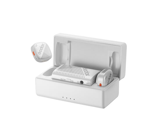 GODOX Microfone de Lapela Wireless Cube-C - Kit Duplo (Branco)