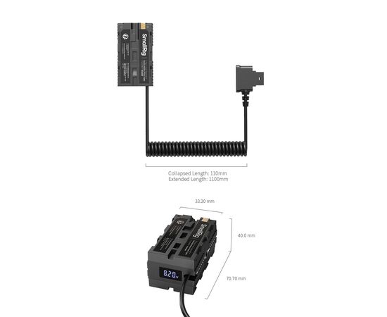 SMALLRIG 4884 Cabo D-Tap para Dual NP-F