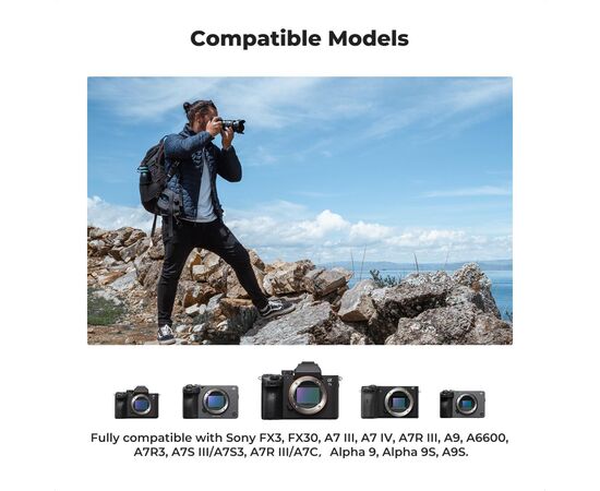 K&F CONCEPT Kit 3 Baterias NP-FZ100 2280mAh com Carregador triplo