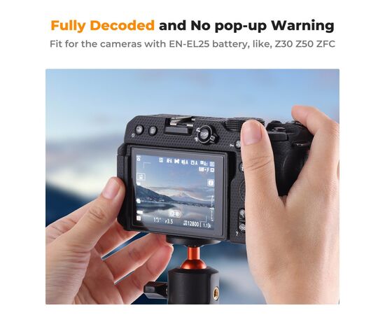 K&F CONCEPT Bateria com Carregamento USB-C EN-EL25 1250mAh