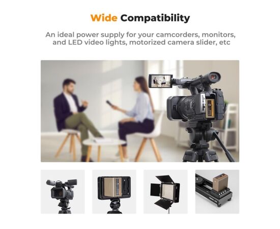 K&F CONCEPT Bateria  NP-F970 com USB-C PD 20W 10500mAh