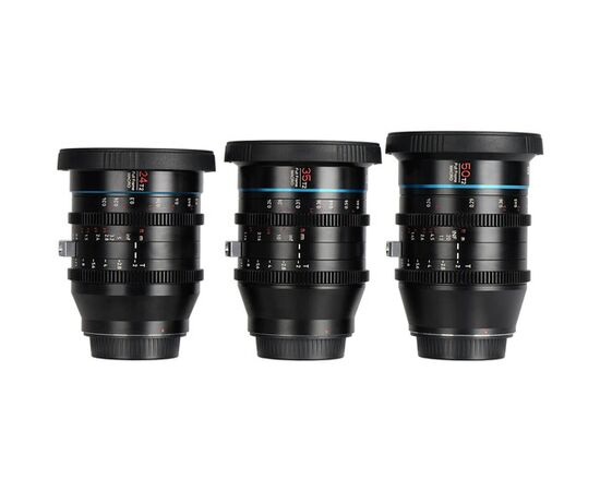 SIRUI Kit de 3 Objetivas 24mm / 35mm / 50mm Jupiter T2 FF Macro Cine EF-Mount