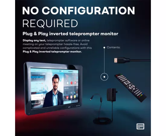 TELEPROMPTER PAD Monitor Invertido 14" para iLight PRO