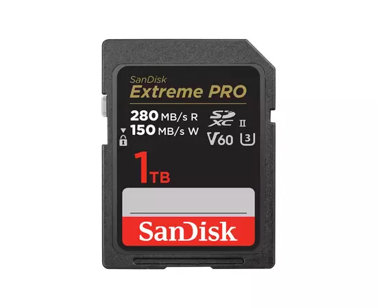 SANDISK SDXC Extreme PRO 280MB/s Classe 10 V60 U3 UHS-II - 1TB