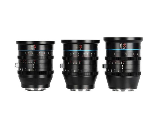 SIRUI Kit de 3 Objetivas 24mm / 35mm / 50mm Jupiter T2 FF Macro Cine EF-Mount