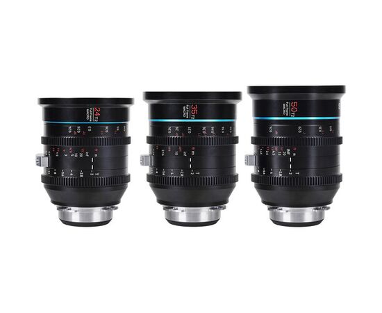 SIRUI Kit de 3 Objetivas 24mm / 35mm / 50mm Jupiter T2 FF Macro Cine EF-Mount