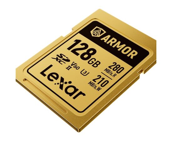 LEXAR SDXC ARMOR GOLD 280Mb/s Classe 10 V60 U3 UHS-II - 128GB