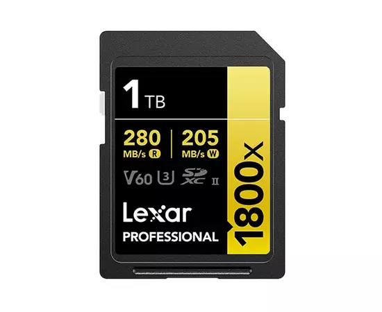 LEXAR Professional GOLD Series SDXC 1800x 280MB/s Classe 10 U3 UHS-II - 1TB