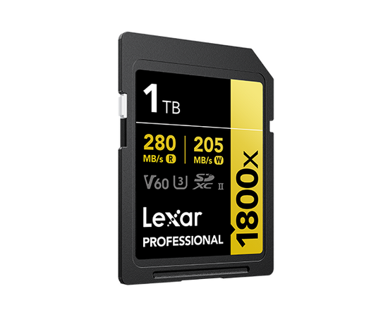 LEXAR Professional GOLD Series SDXC 1800x 280MB/s Classe 10 U3 UHS-II - 1TB