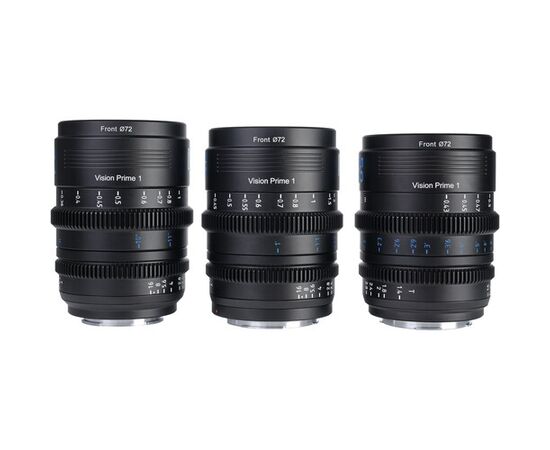 SIRUI Kit 3 Objetivas Vision Prime 1 Cine T1.4 Full Frame 24mm / 35mm / 50mm - Preto