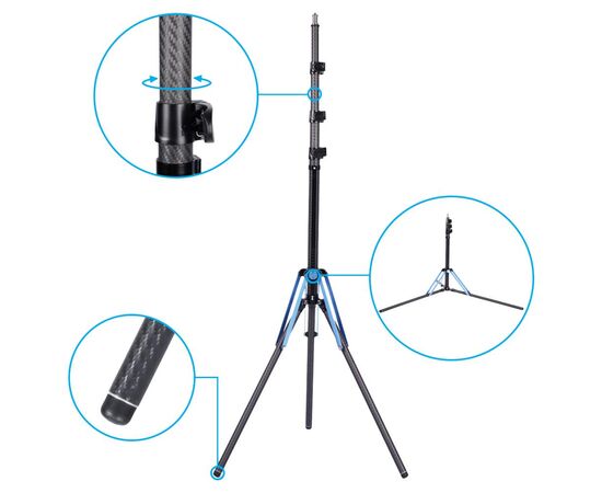 SIRUI Tripé de Estúdio de Carbono DK18 55-180cm