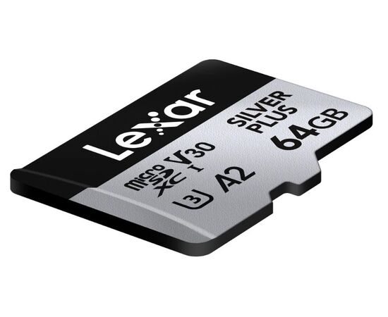 LEXAR Micro SDXC Silver Plus 205Mb/s Classe 10 V30 U3 UHS-I - 64GB