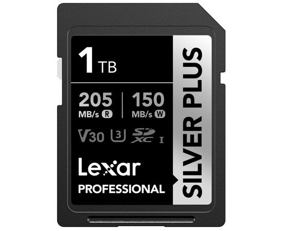 LEXAR Professional SDXC Silver Plus 205MB/s U3 UHS-I 4K - 1TB
