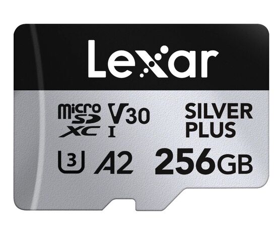 LEXAR Micro SDXC Silver Plus 205Mb/s Classe 10 V30 U3 UHS-I - 256GB