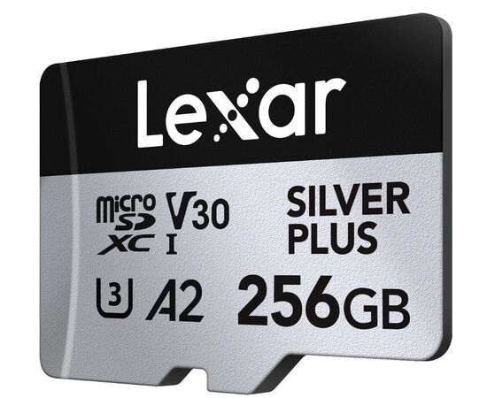 LEXAR Micro SDXC Silver Plus 205Mb/s Classe 10 V30 U3 UHS-I - 256GB