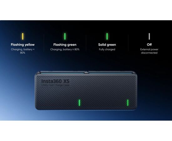 INSTA360 Estojo de Carregamento Duplo Bateria Insta360 X5