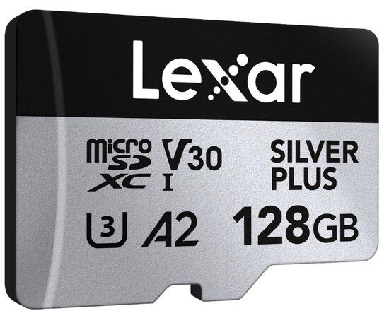LEXAR Micro SDXC Silver Plus 205Mb/s Classe 10 V30 U3 UHS-I - 128GB