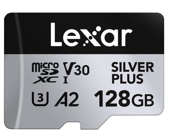 LEXAR Micro SDXC Silver Plus 205Mb/s Classe 10 V30 U3 UHS-I - 128GB