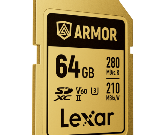 LEXAR SDXC ARMOR GOLD 280Mb/s Classe 10 V60 U3 UHS-II - 64GB