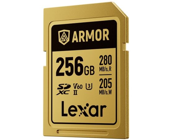 LEXAR SDXC ARMOR GOLD 280Mb/s Classe 10 V60 U3 UHS-II - 256GB