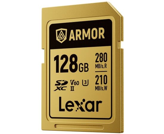 LEXAR SDXC ARMOR GOLD 280Mb/s Classe 10 V60 U3 UHS-II - 128GB