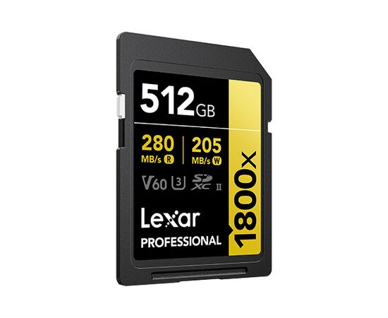 LEXAR Professional GOLD Series SDXC 1800x 280MB/s Classe 10 U3 UHS-II - 512GB