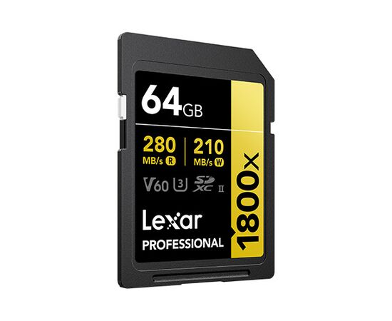 LEXAR Professional GOLD Series SDXC 1800x 280MB/s Classe 10 U3 UHS-II - 64GB