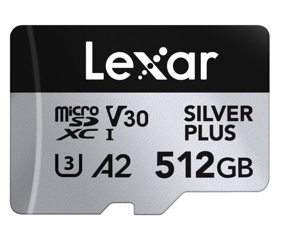 LEXAR Micro SDXC Silver Plus 205Mb/s Classe 10 V30 U3 UHS-I - 512GB