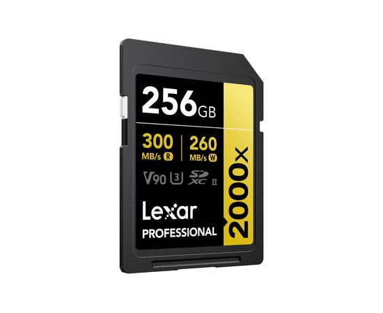 LEXAR Professional SDXC/SDHC 2000x 300MB/s Classe 10 V90 U3 UHS-II 256GB