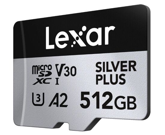 LEXAR Micro SDXC Silver Plus 205Mb/s Classe 10 V30 U3 UHS-I - 512GB