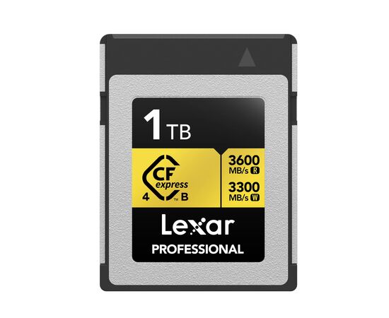 LEXAR Professional CFexpress Type B Gold Series 3600Mb/s 1TbLEXAR Professional CFexpress Type B Gold Series 3600Mb/s 1Tb