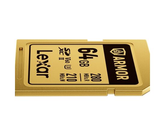 LEXAR SDXC ARMOR GOLD 280Mb/s Classe 10 V60 U3 UHS-II - 64GB