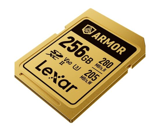 LEXAR SDXC ARMOR GOLD 280Mb/s Classe 10 V60 U3 UHS-II - 256GB