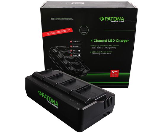 PATONA Carregador Premium 4 Baterias para BP-A30 / BP-A60 / BP-A65