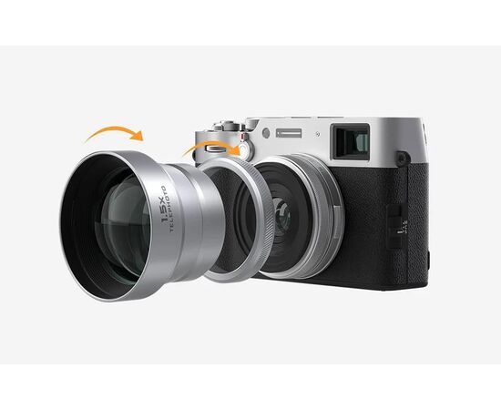 FREEWELL Lente Telefoto 1.5x para Fujifilm X100V/X100VI - Prata