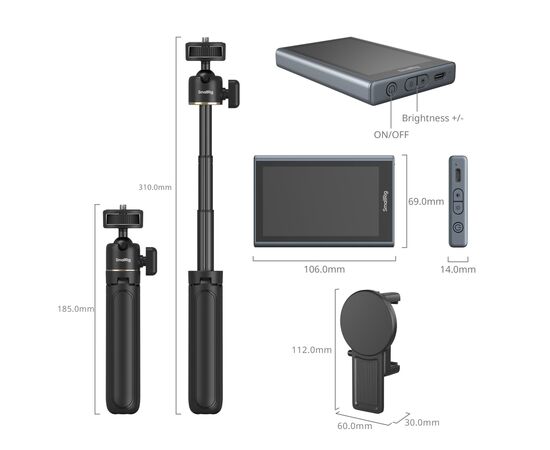 SMALLRIG 4851 Kit Vlog com Monitor de Vídeo para Smartphone