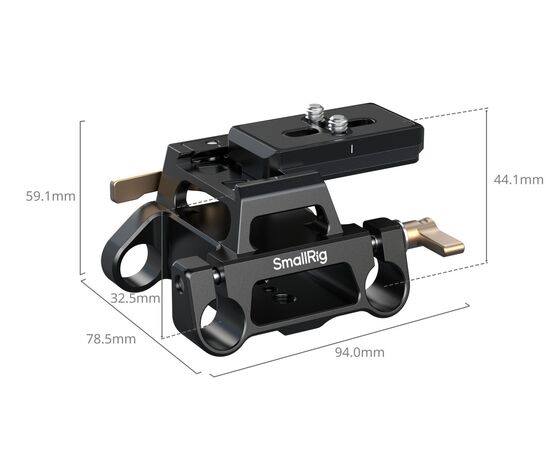 SMALLRIG 5365 Placa de Montagem Arca-Type com Braçadeira de Haste Dupla 15mm