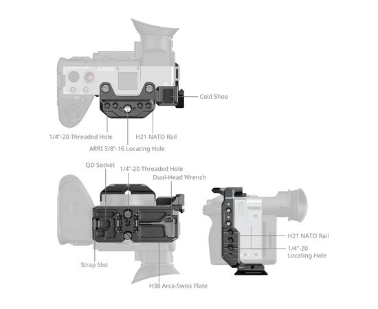 SMALLRIG 5591 Half Cage para Sony FX2