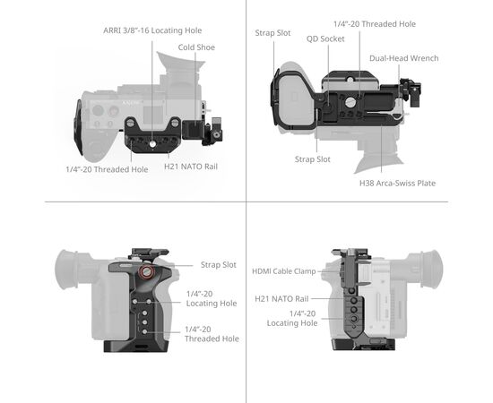 SMALLRIG 5587 Cage para Sony FX2