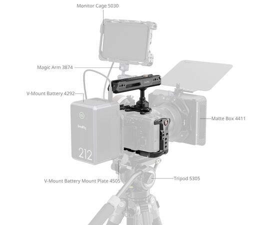 SMALLRIG 5589 Kit Cage e Pegas Lateral e Superior para Sony FX2